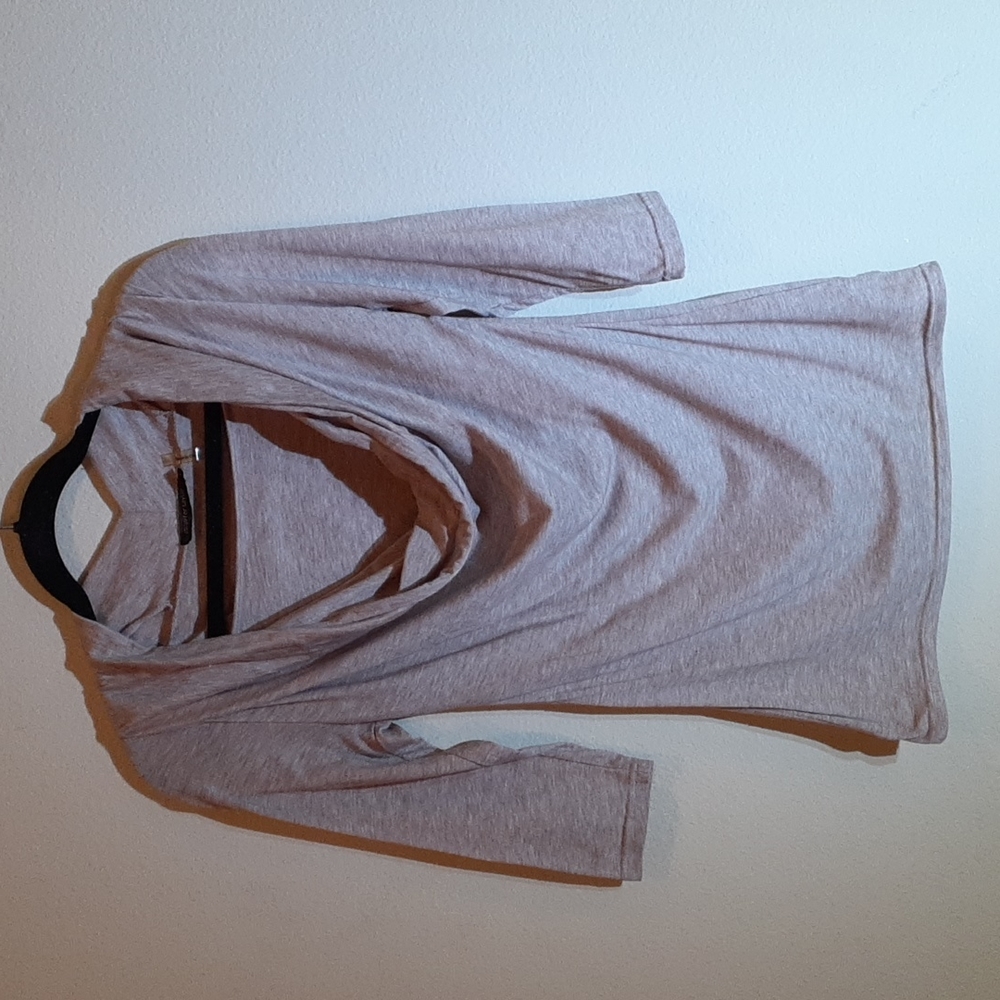 Cream Cowl Neck 3/4 Sleeve Top-Size L